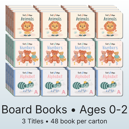 First Steps - 48 Board Book Pack (Ages 0-2)