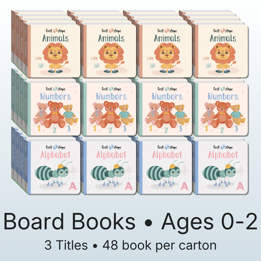First Steps - 48 Board Book Pack (Ages 0-2)