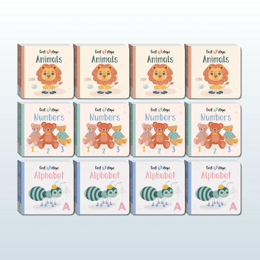 First Steps - 12 Board Book Pack (Ages 0-2)