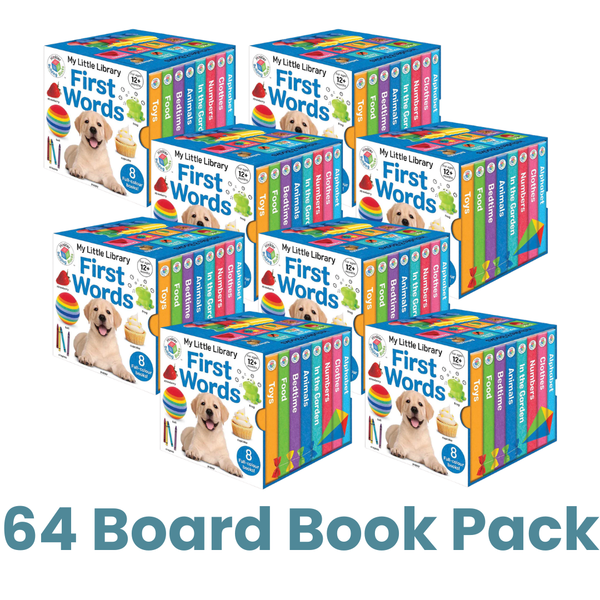 My Little Library Cube First Words - 64 Board Book Pack (Ages 0-2)