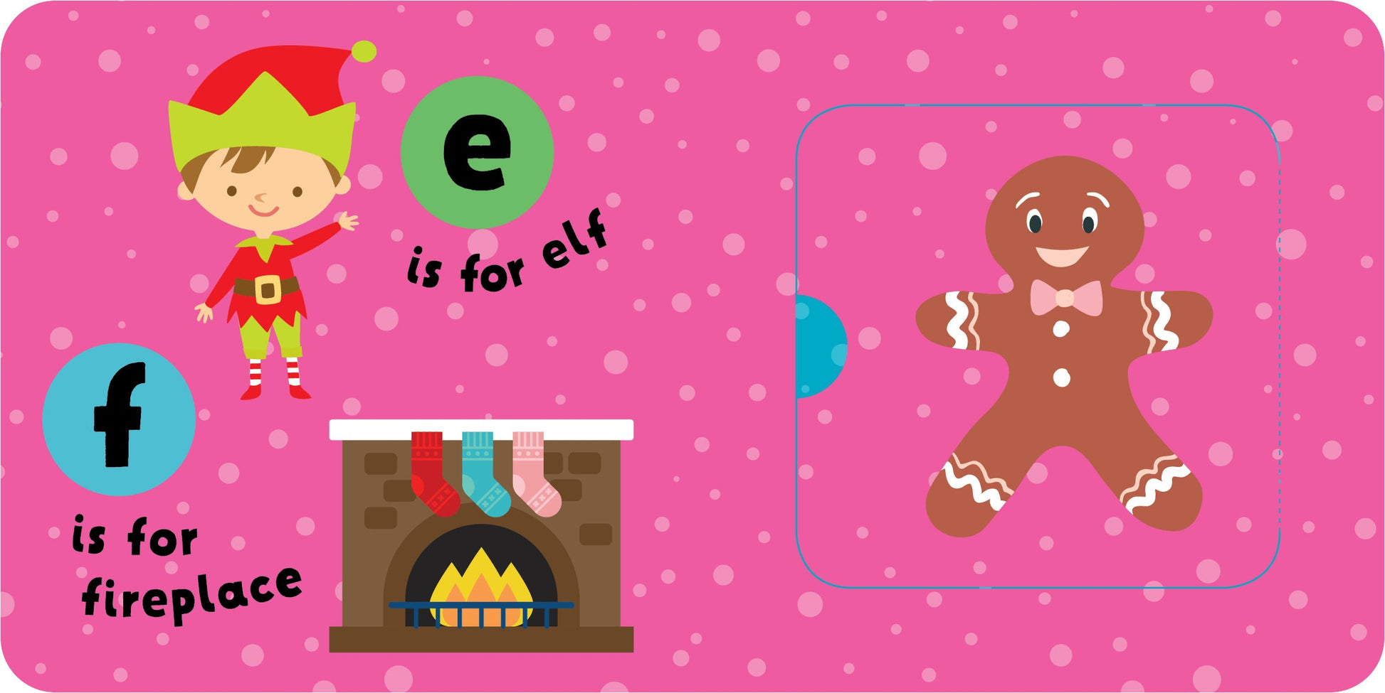 My Christmas ABC lift-the-flap board book interior