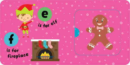 My Christmas ABC lift-the-flap board book interior